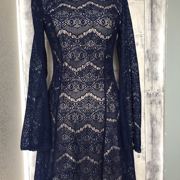 Xhirlaration Dresses & Skirts - Women’s Blue Lace Dress Sz.S